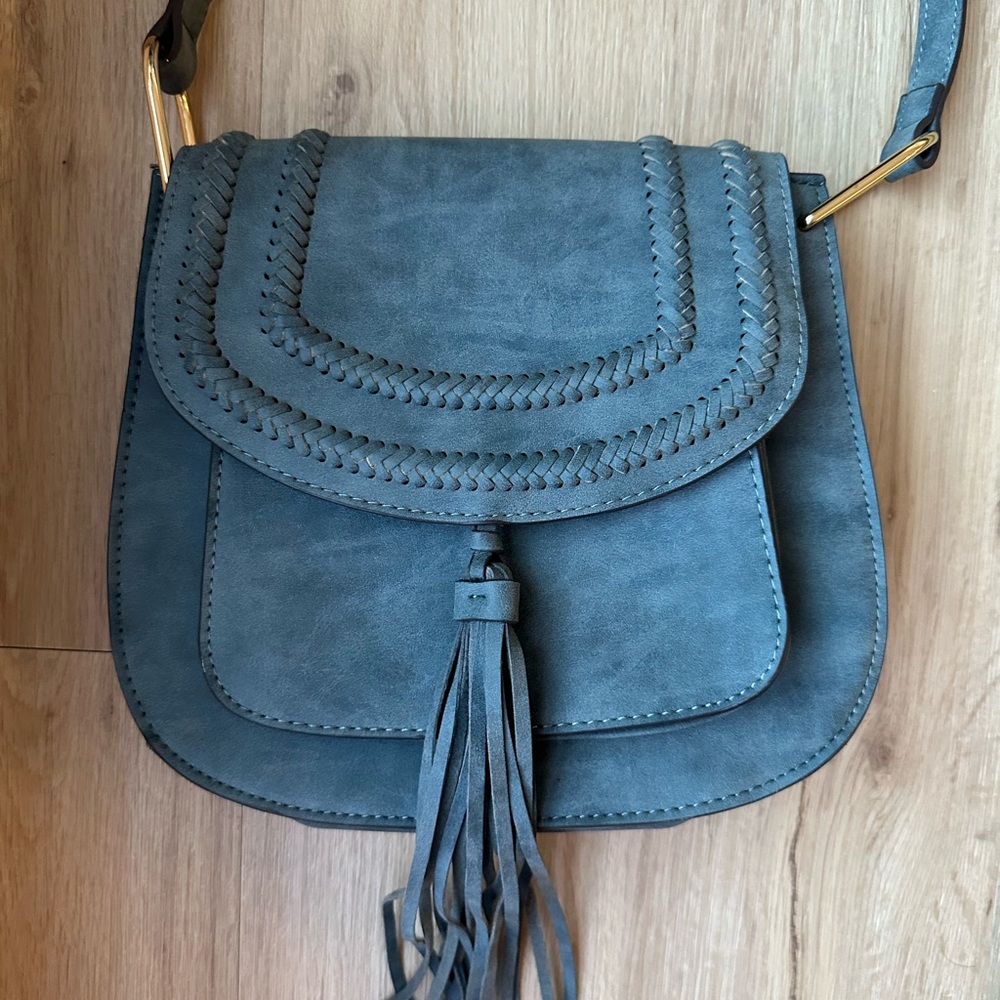 Elegant Blue Tassel Women's Bag